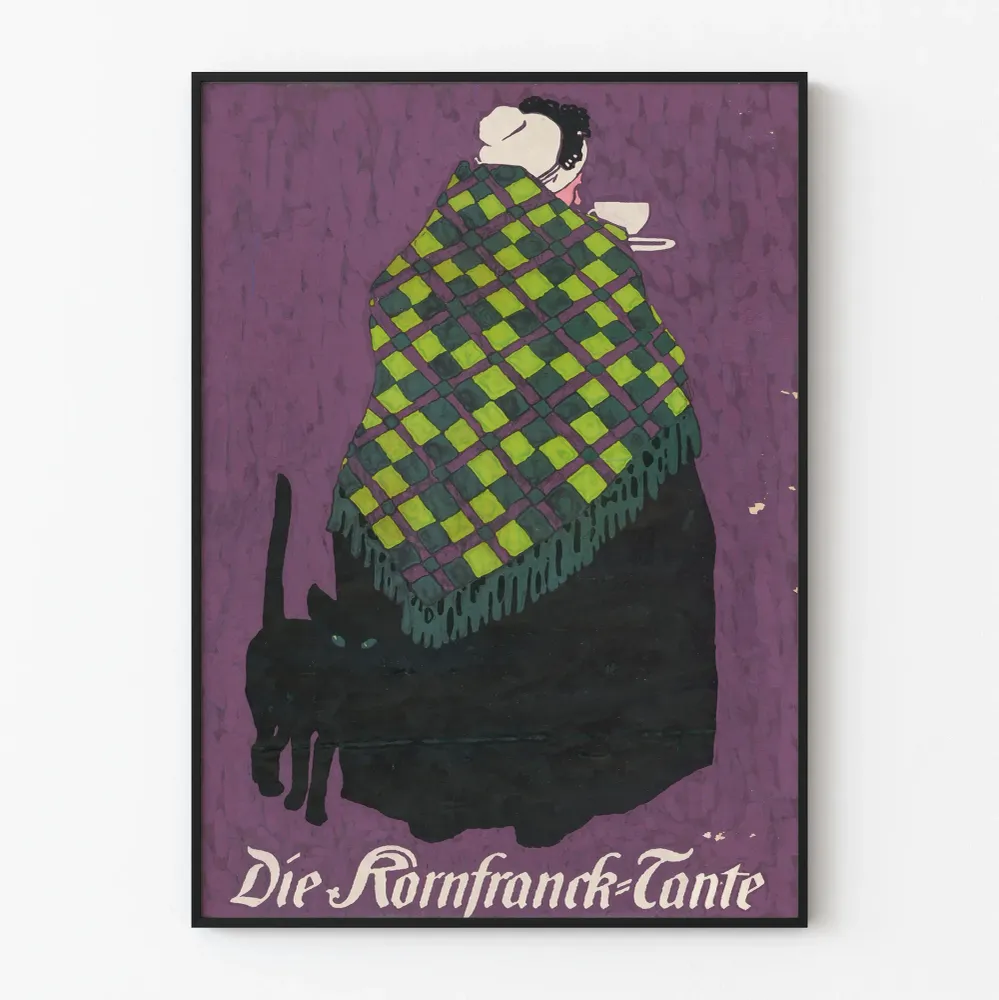 Vintagejuliste Die Kornfranck Tante - Alkuperäinen seinäkoriste
