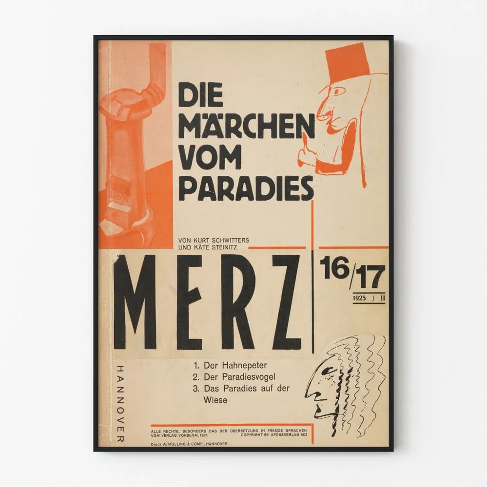 Vintagejuliste Die Märchen vom Paradies MERZ 1925