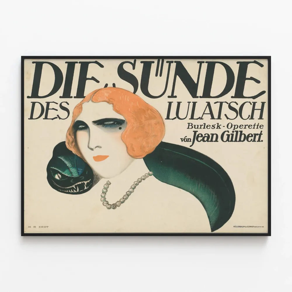 Vintagejuliste Die Sünde des Lulatsch - Jean Gilbertin burleski-operetti