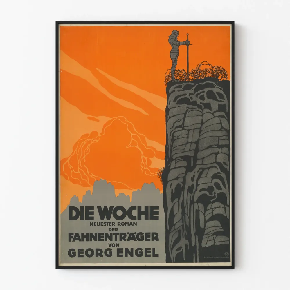 Vintagejuliste Die Woche Georg Engel – Taiteellinen seinäkoristelu