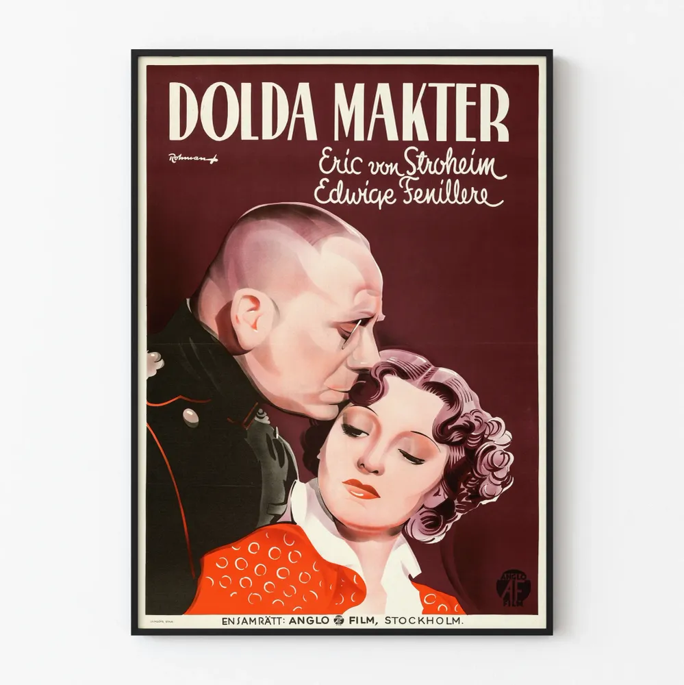 Vintagejuliste Dolda Makter - Elokuvateatterin sisustuspainatus