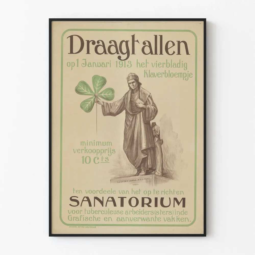 Vintagejuliste Draagt Allen 1913 seinäkoristukseen