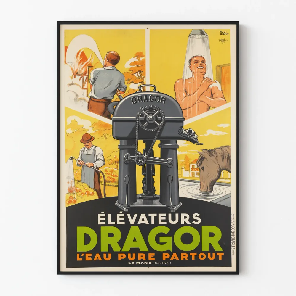 Vintagejuliste Dragor Elevantorit Puhdas Vesi Kaikkialla