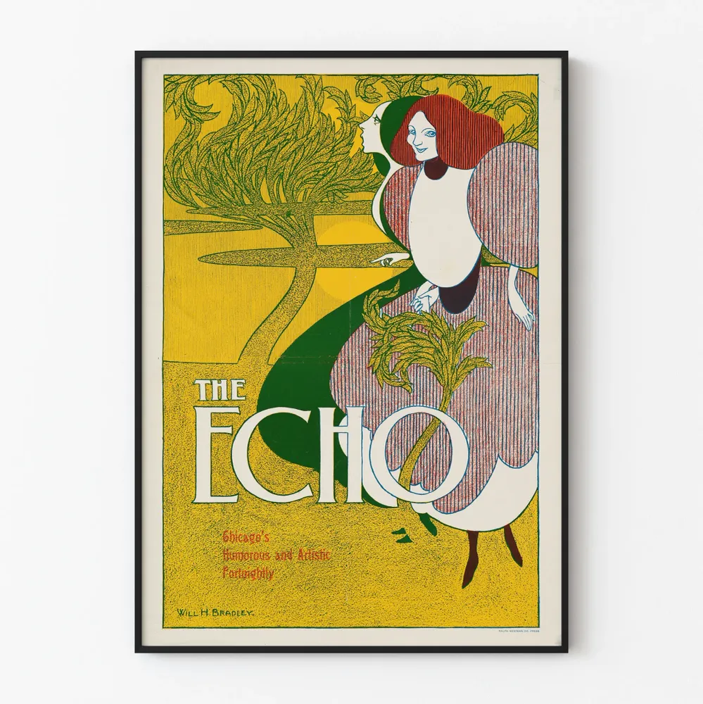 Vintagejuliste Echo - Taiteellinen seinäkoristelu
