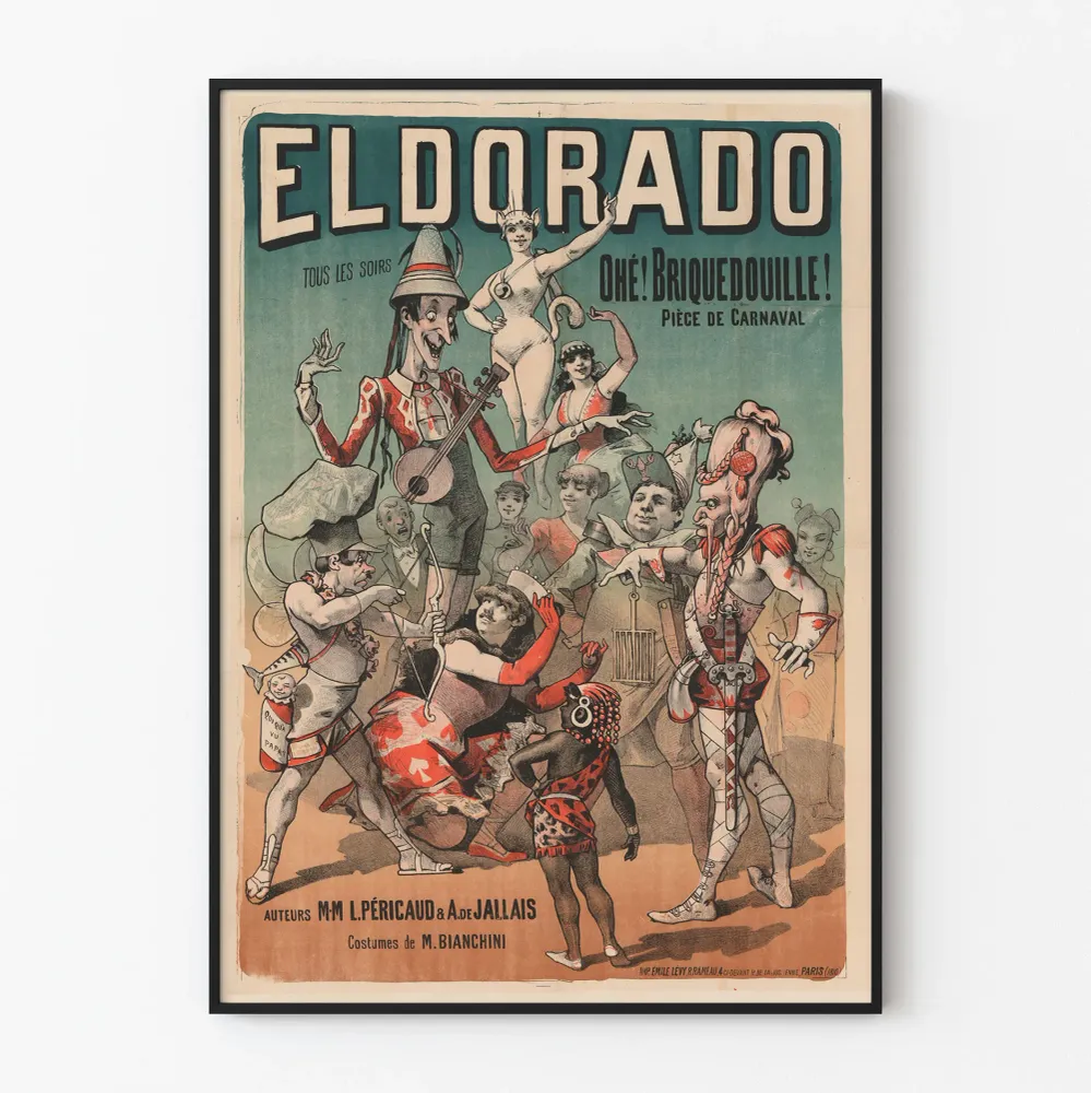 Vintagejuliste Eldorado Karnalippu Ohé Bricédouille