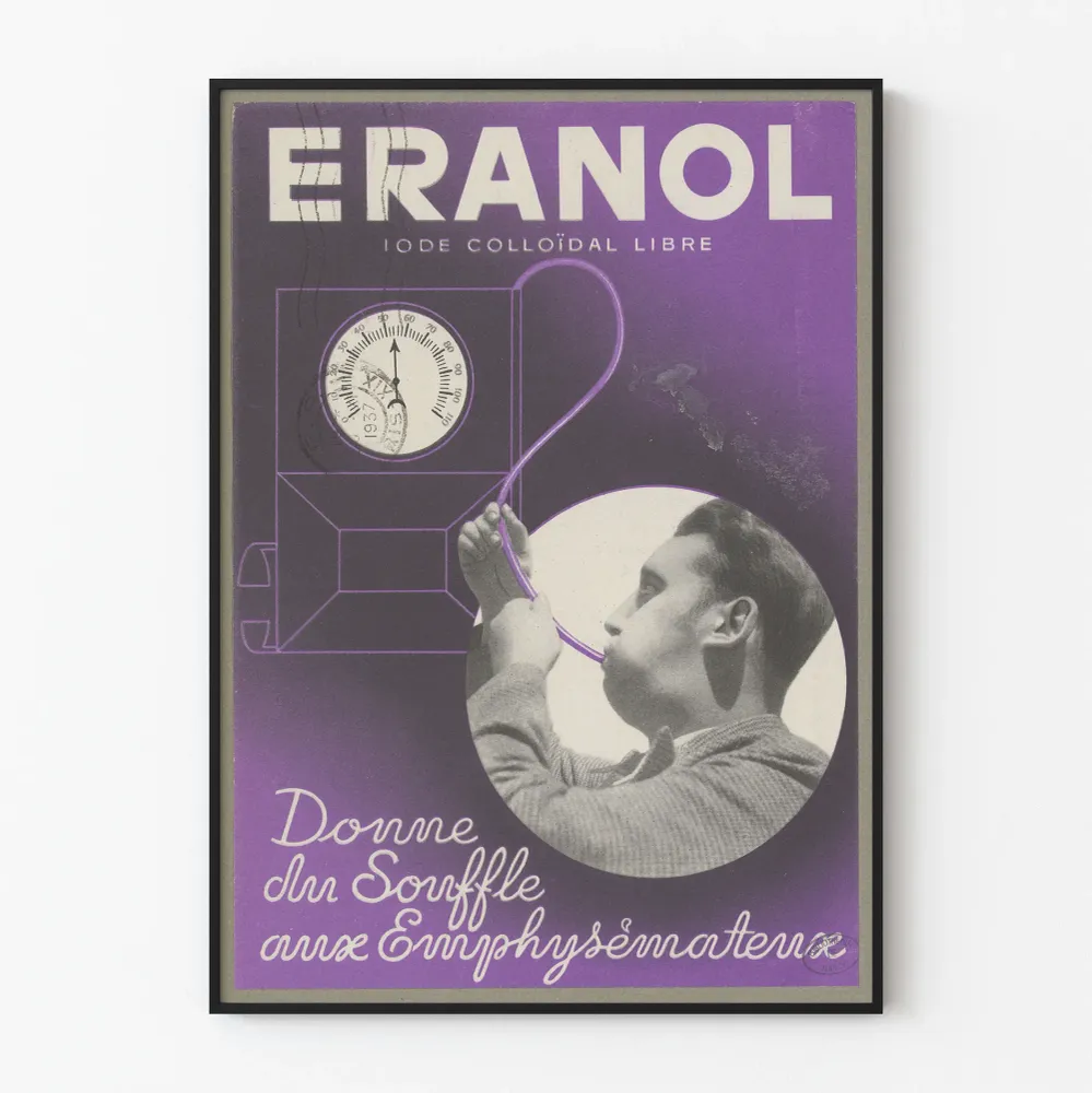 Vintagejuliste ERANOL jodattu kolloidi vapaa keuhkoahtaumalle