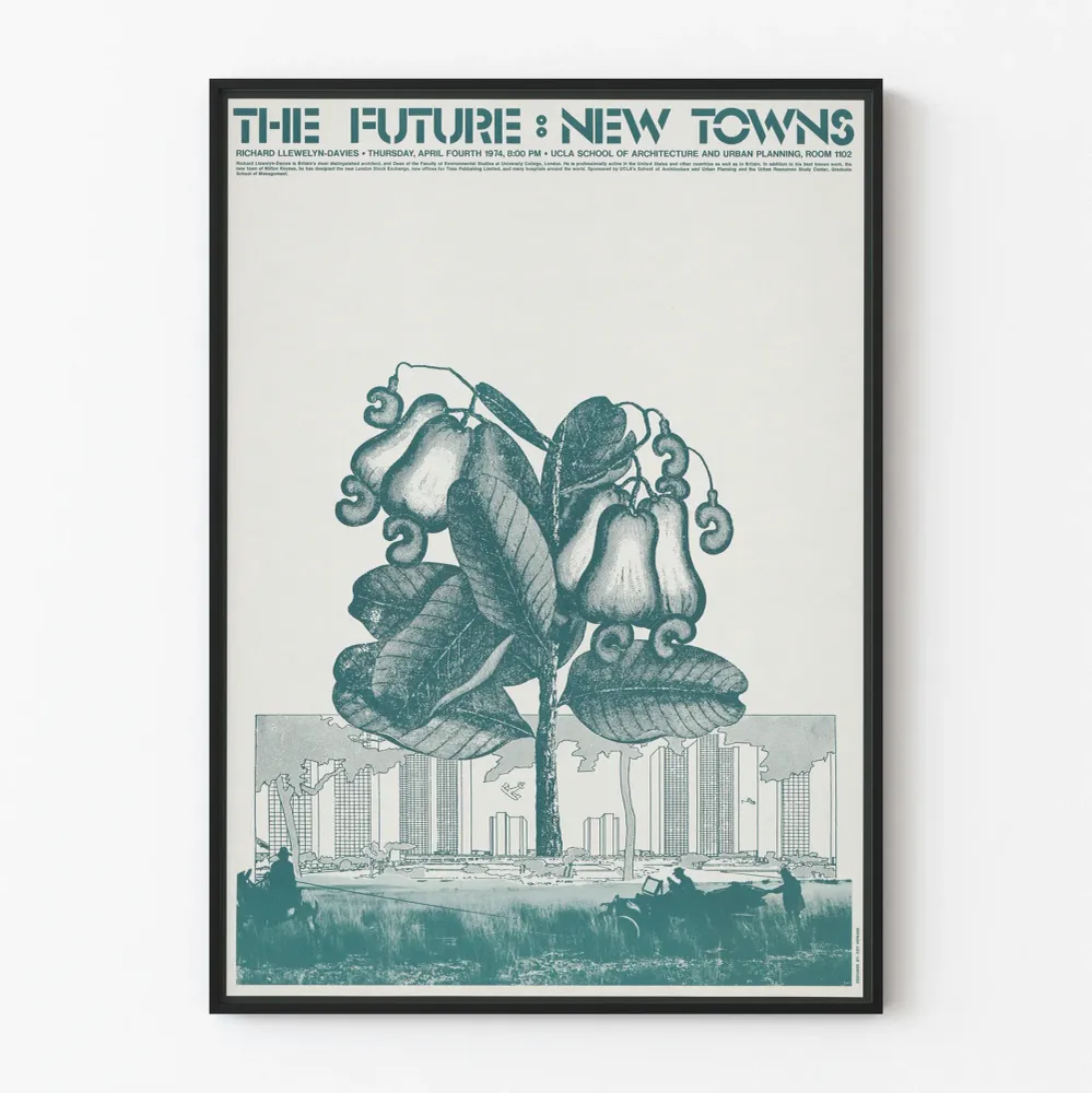 Vintagejuliste Future: New Towns - Arkkitehtoninen seinäkoristelu