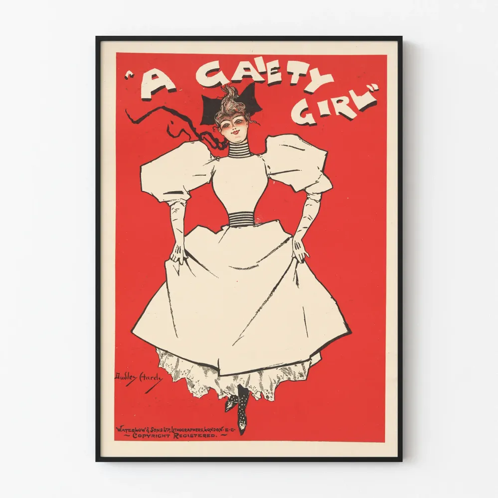 Vintagejuliste Gaiety Girl - Retroseinustarakenne