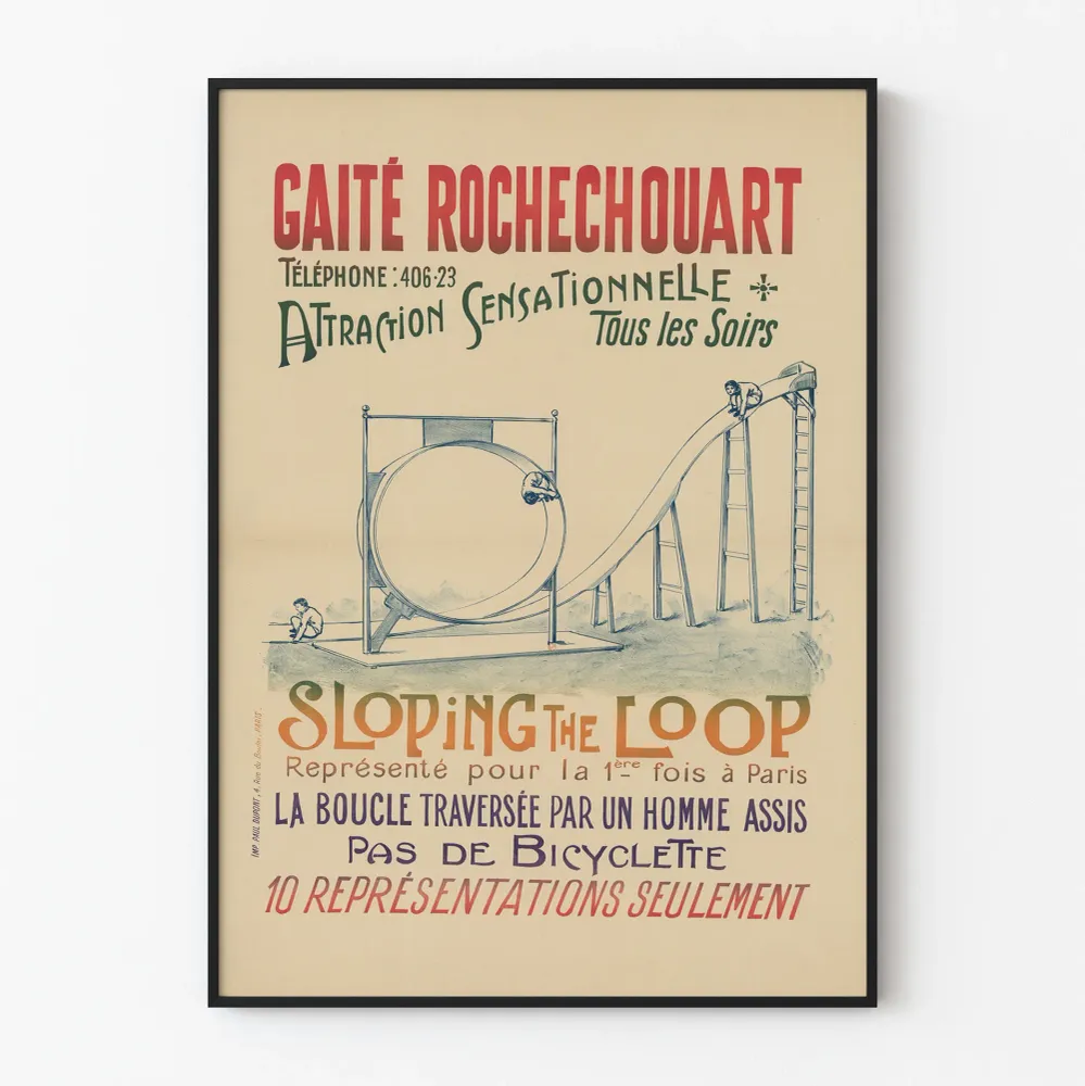 Vintagejuliste Gaité Rochechouart kalteva Loop