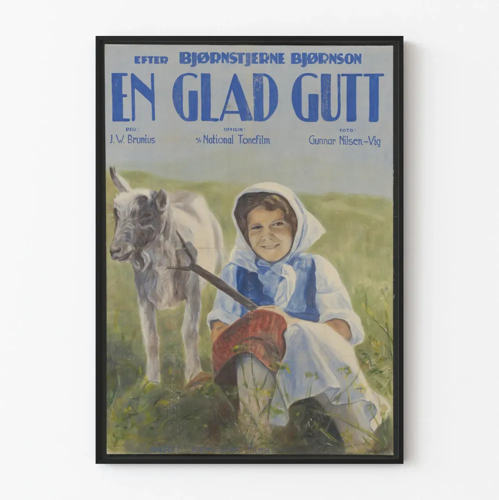 Vintagejuliste En Glad Gutt - Nostalginen seinäkoriste