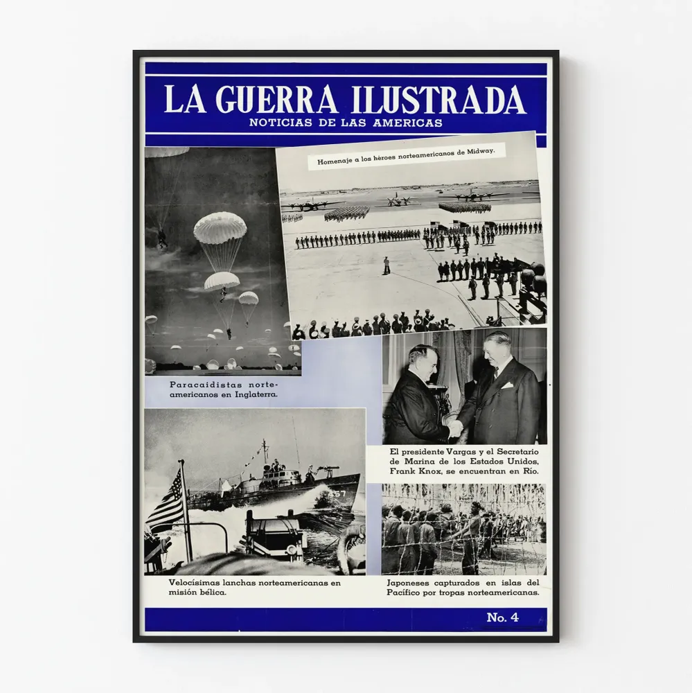 Vintagejuliste La Guerra Ilustrada - Historiallinen seinäkoriste