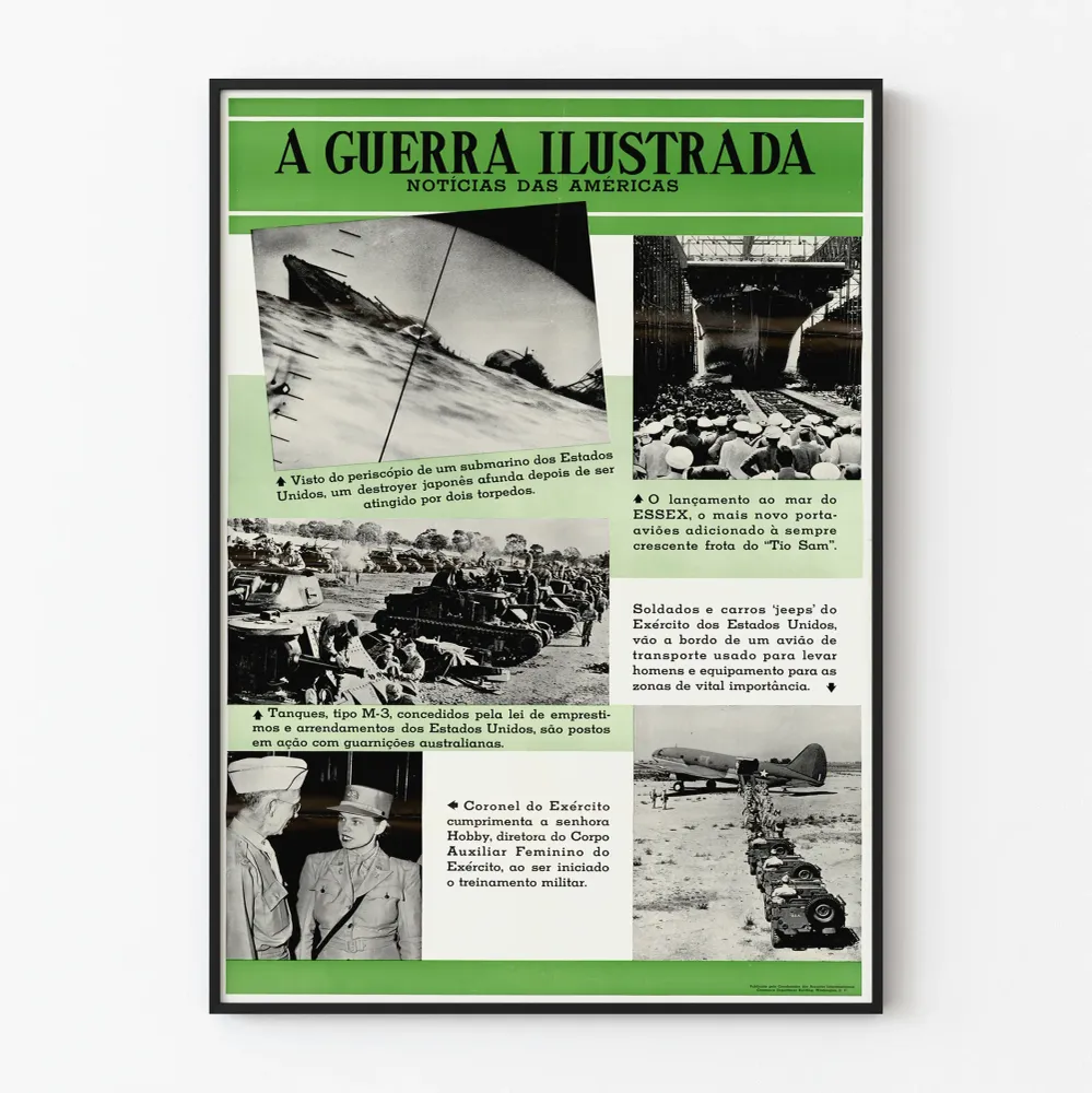 Vintagejuliste Guerra Ilustrada - Historiallinen seinäkoristelu