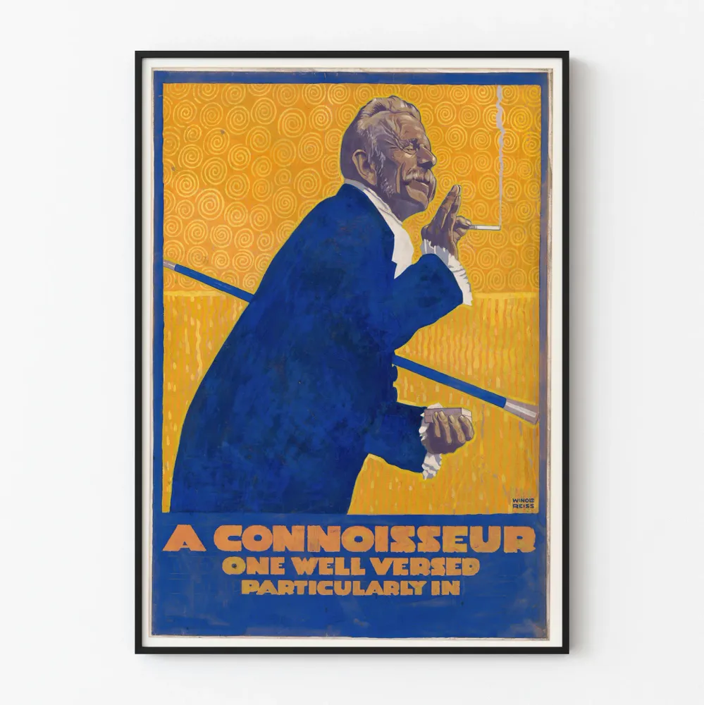 Vintagejuliste Herkkusuille tyylikkäälle tupakoijalle