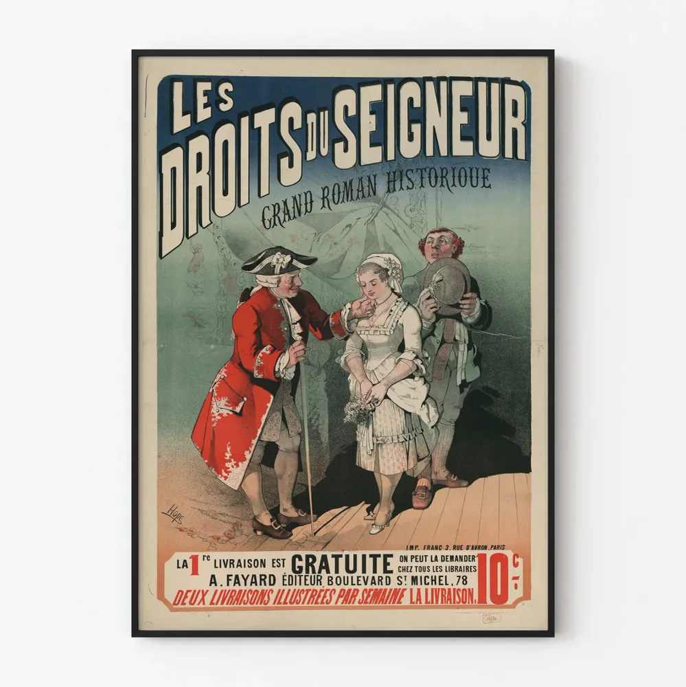 Vintagejuliste Herrauden oikeudet - Historiallinen seinäkoristelu