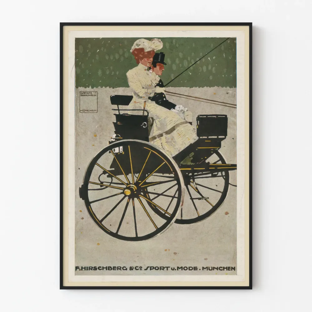 Vintagejuliste F. Hirschberg & Co. Urheilu ja Muoti München
