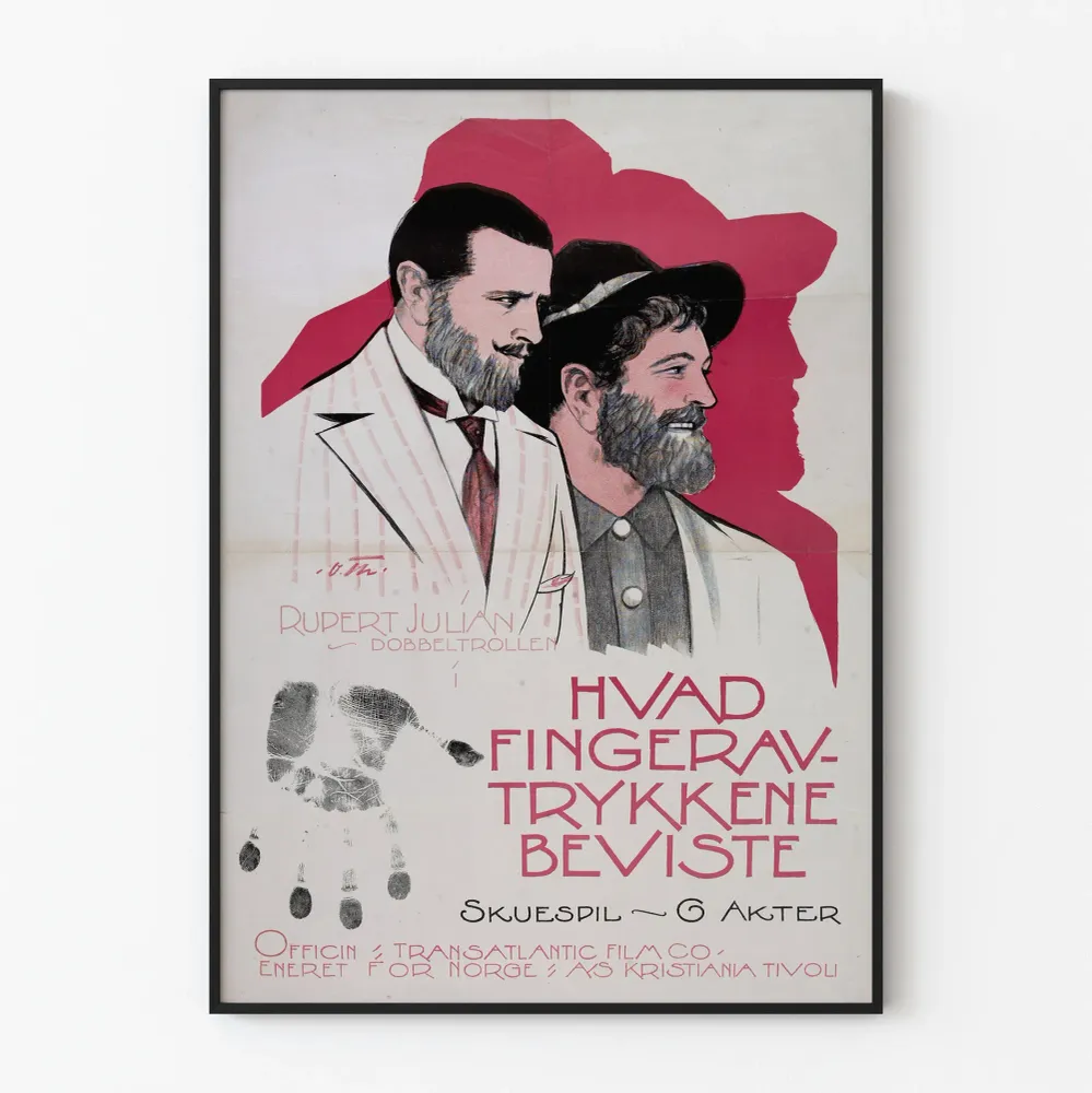 Vintagejuliste Hvad Fingeravtrykkene Beviste seinäkoristeeksi