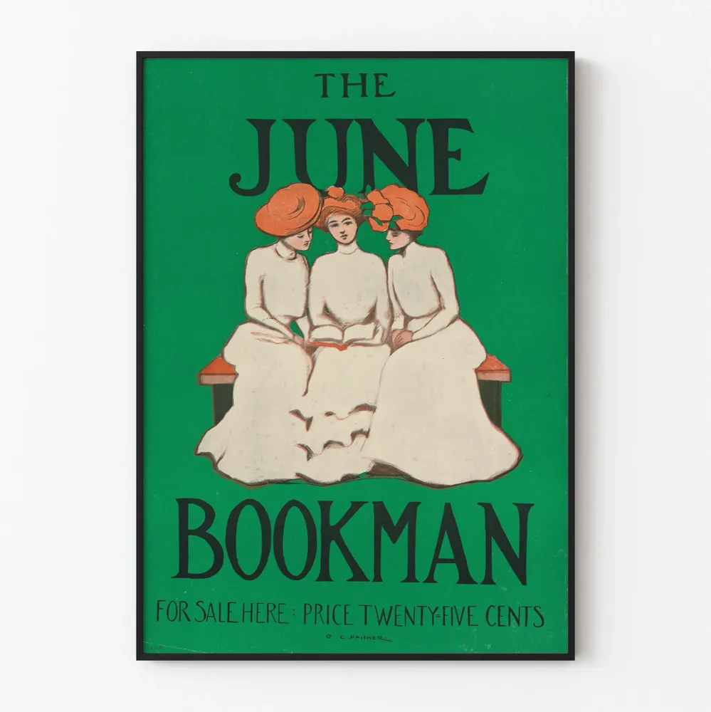 Vintagejuliste June Bookman - Taiteellinen retroseinäsuunnittelu