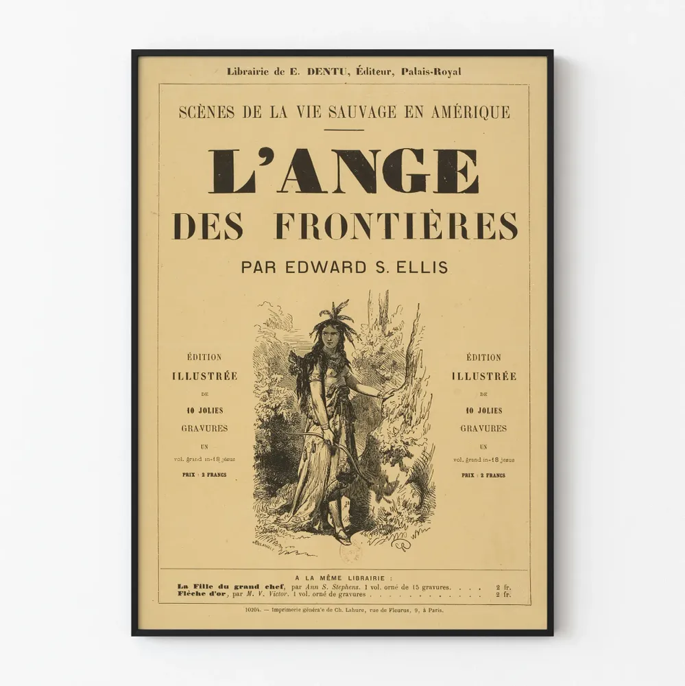 Vintagejuliste L'Ange des Frontières - Aikakauden amerikkalainen seinäkoriste