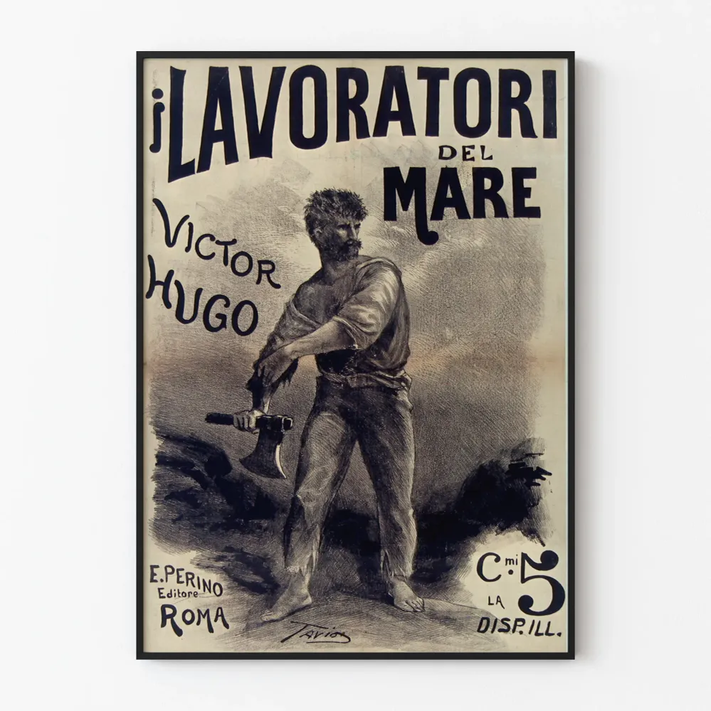 Vintagejuliste I Lavoratori del Mare Victor Hugo'n teoksesta