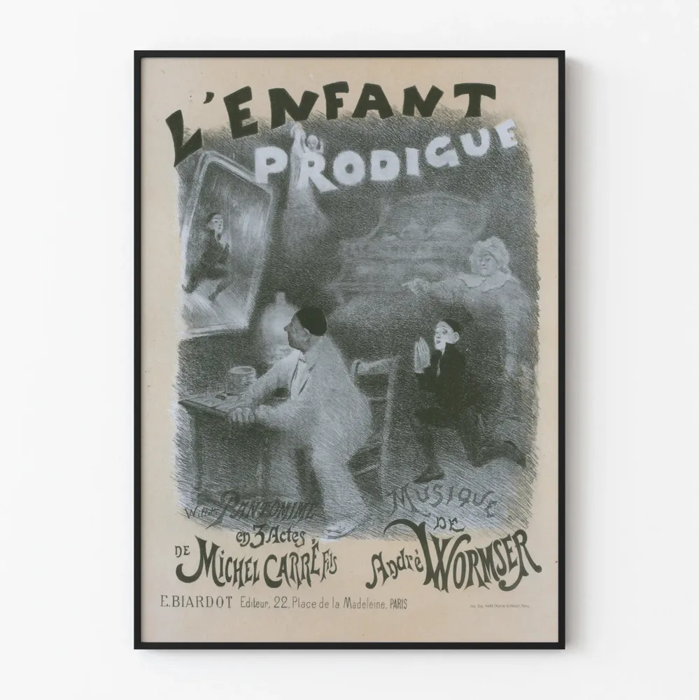 Vintagejuliste L'Enfant Prodigue - Taiteellinen seinäkoristelu