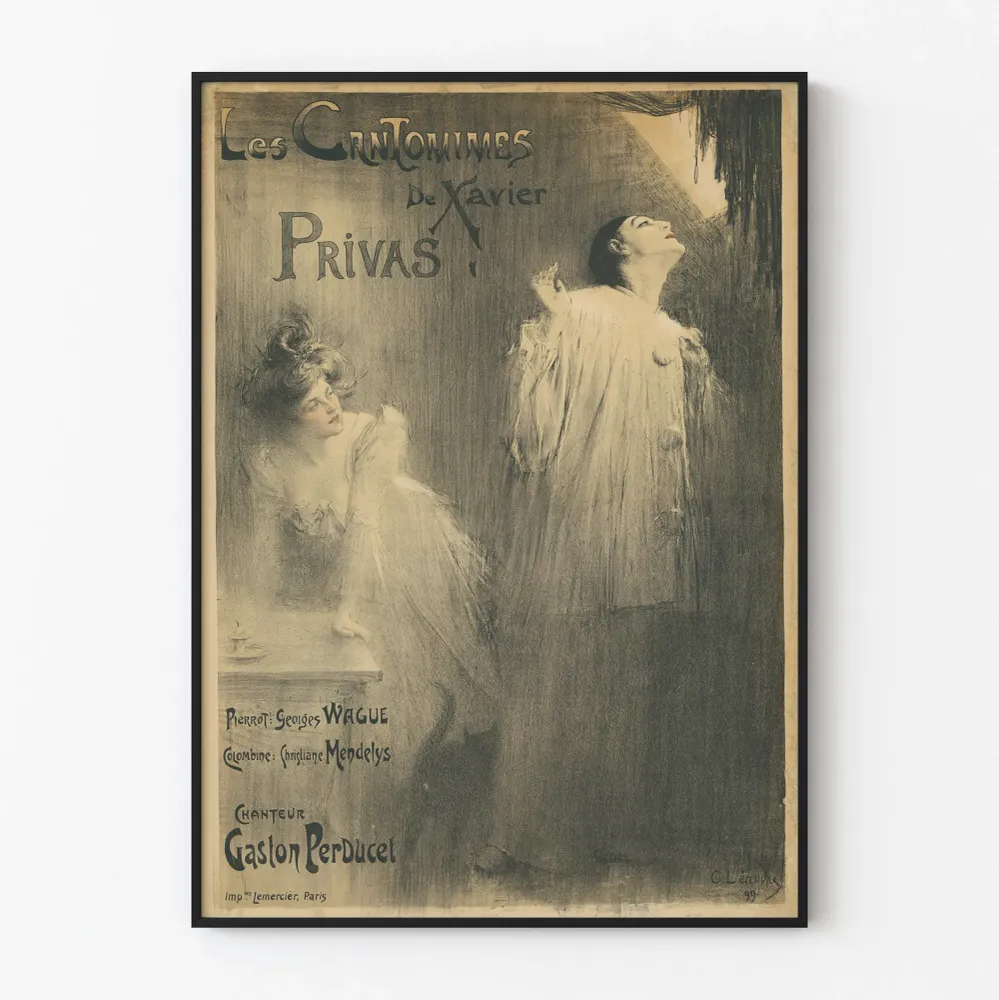 Vintagejuliste Les Cantomimes de Xavier Privas par C. Léandre