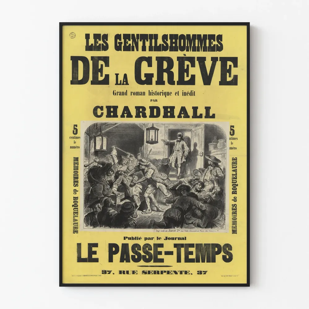 Vintagejuliste Les Gentilshommes de la Grève - Historiallinen seinäkoriste