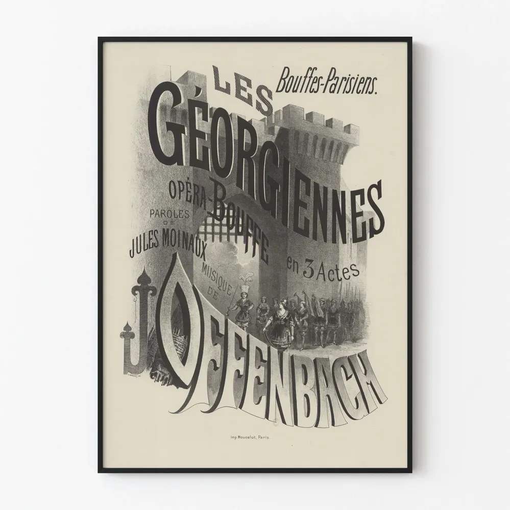 Vintagejuliste Les Géorgiennes - Opéra Bouffe kolmessa näytöksessä