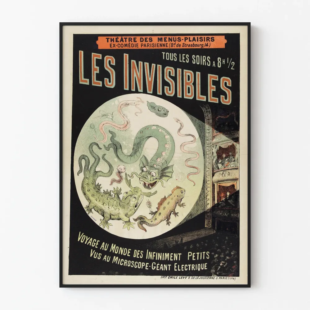 Vintagejuliste Les Invisibles - Seinäsisustus teatterinäytelmä