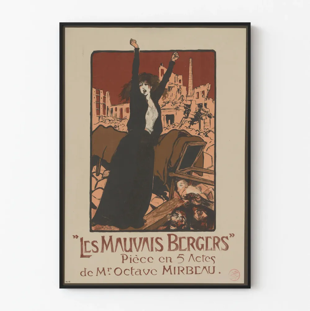 Vintagejuliste Les Mauvais Bergers - Draamaattinen seinäkoristelu