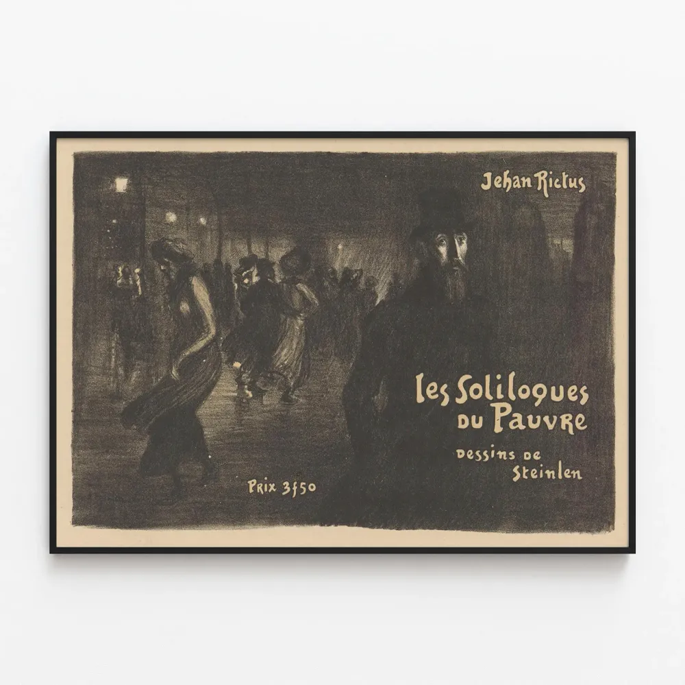 Vintagejuliste Les Soliloques du Pauvre - Taiteellinen seinäkoristelu