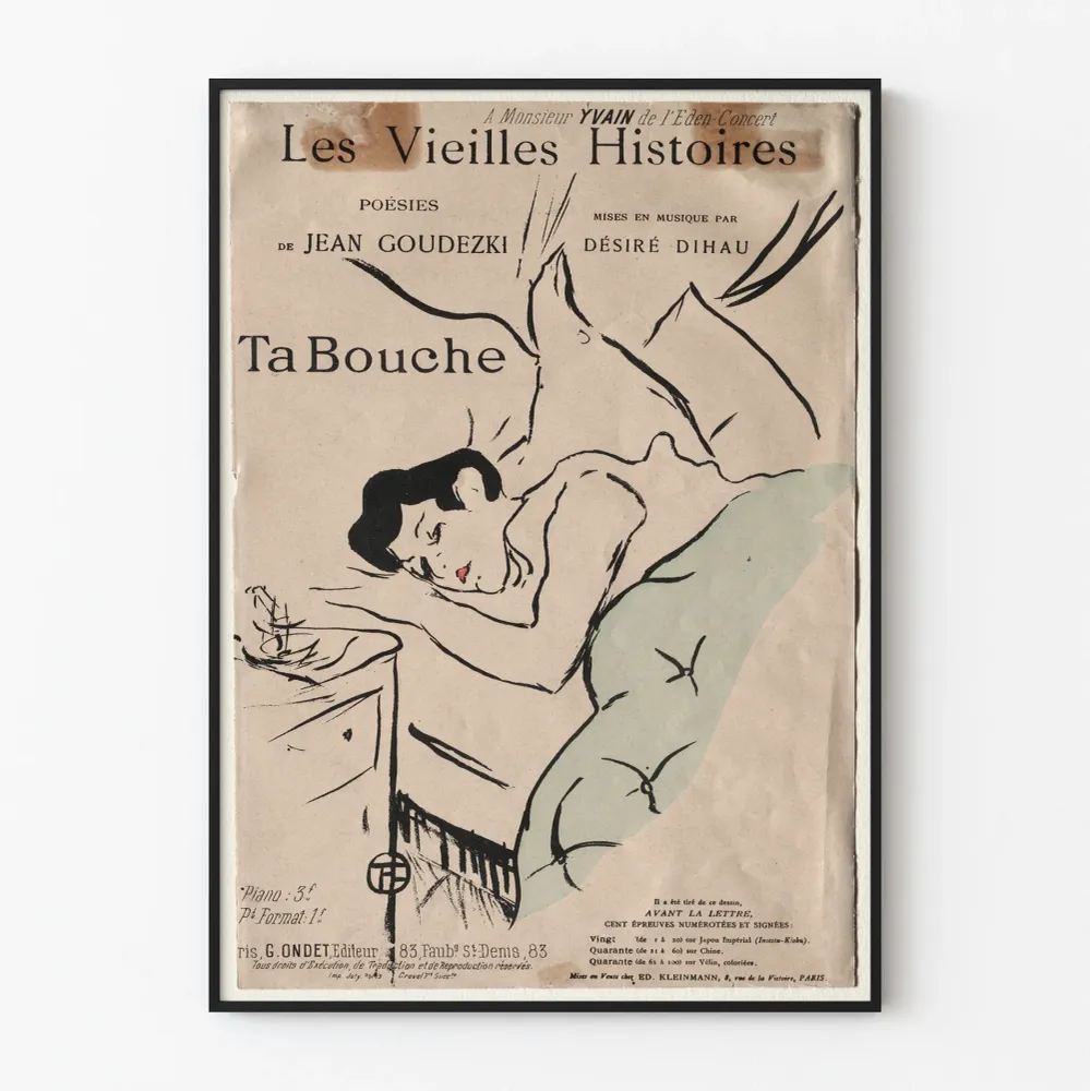 Vintagejuliste Les Vieilles Histoires Ta Bouche Jean Goudezki