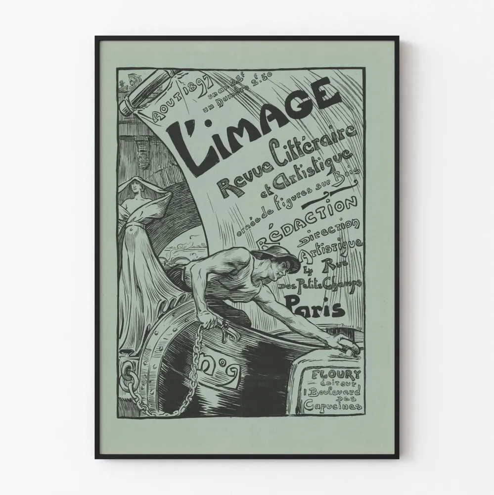 Vintagejuliste L'Image Revue Littéraire et Artistique N°9 - Retro seinäkoristelu