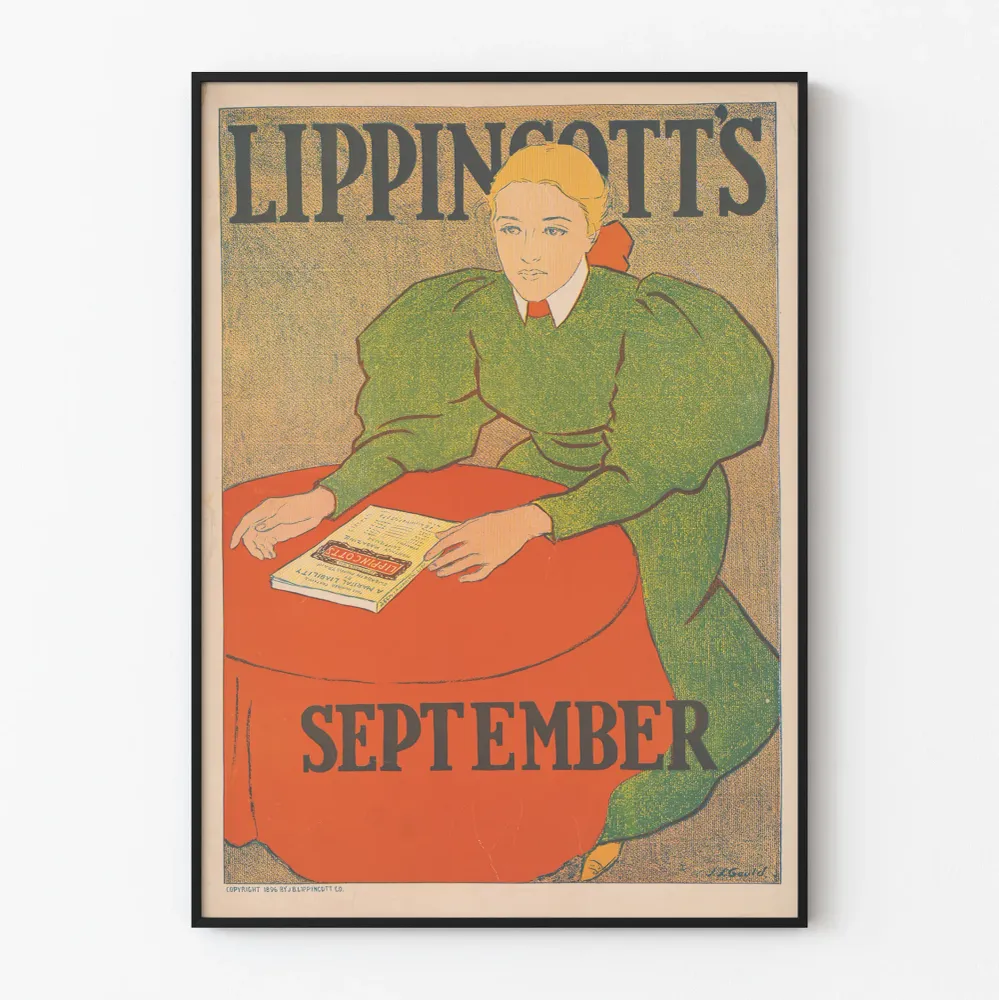Vintagejuliste Lippincott's syyskuu - Retroseinäkkeunistus