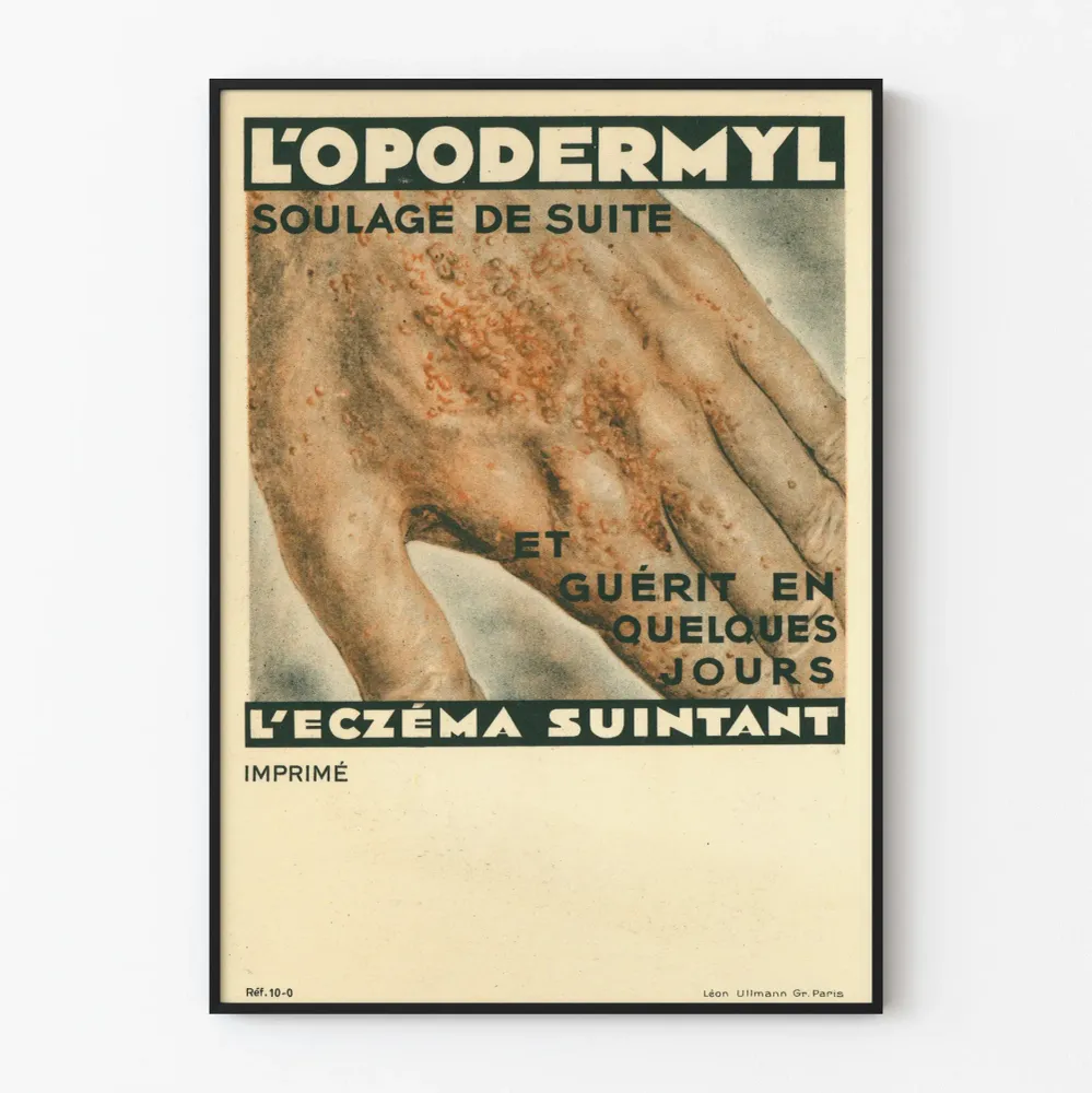 Vintagejuliste L'Opodermyl - Ekseeman vuotavan lievitys