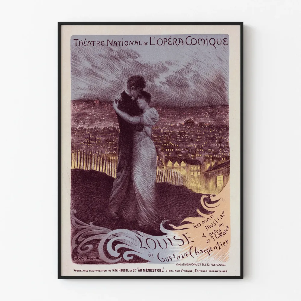 Vintagejuliste Louise de Gustave Charpentier - Teatterin ja oopperan seinäkoristelu