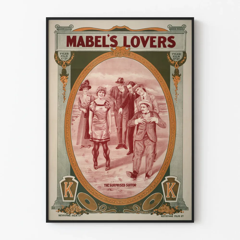 Vintagejuliste Mabel's Lovers - Yllättynyt Sulhanen