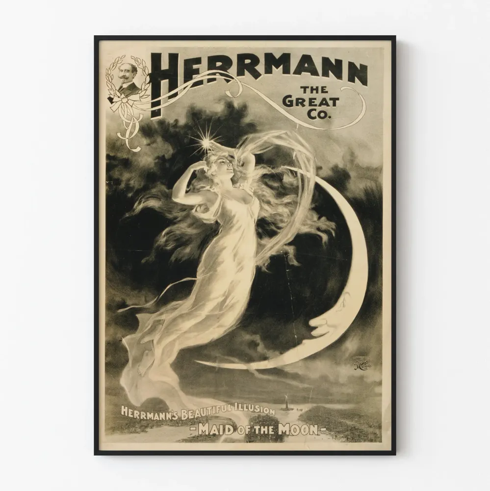Vintagejuliste 'Maid Moon' par Herrmann Great Co.