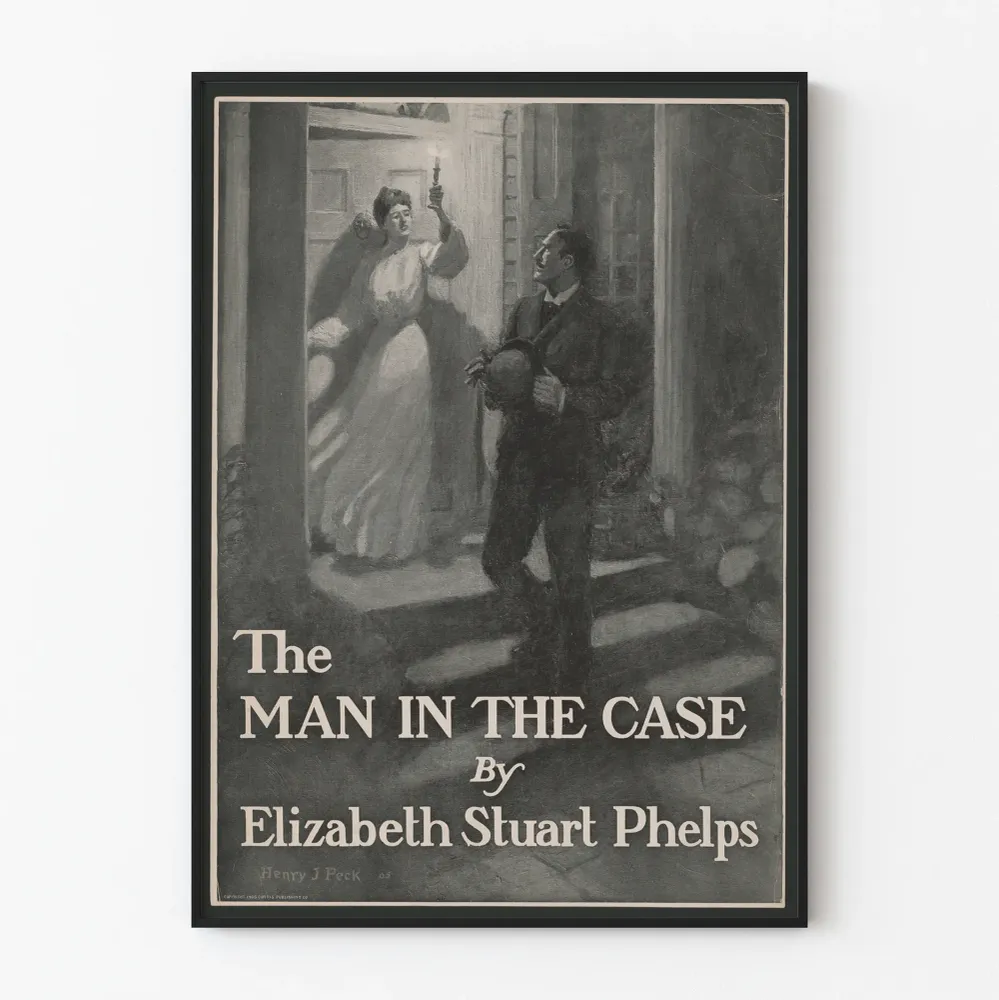 Vintagejuliste Man Case teokselta Elizabeth Stuart Phelps