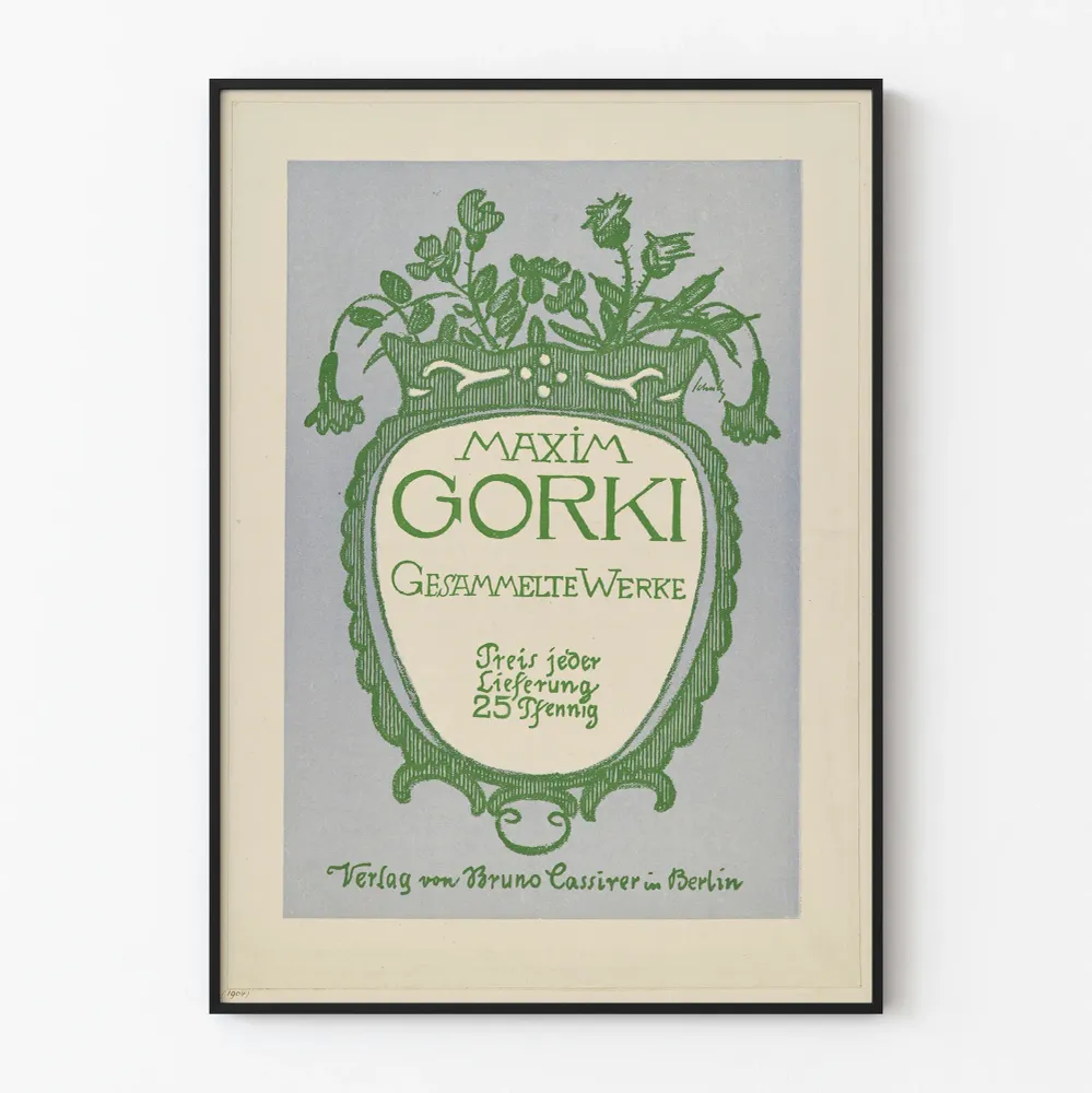 Vintagejuliste Maxim Gorki, Bruno Cassirerin julkaisut, Berliini