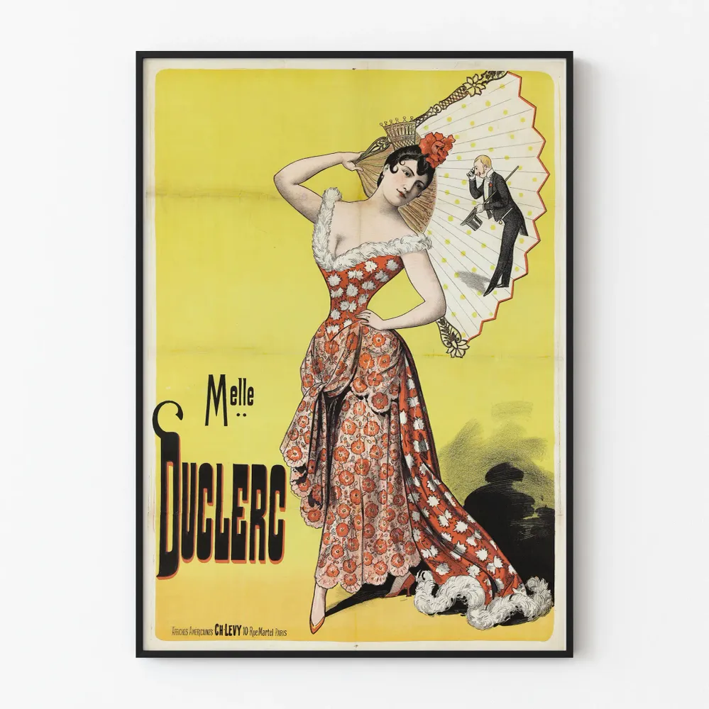 Vintagejuliste Melle Duclerc - Tyylikäs seinäkoristelu art nouveau -tyylinen
