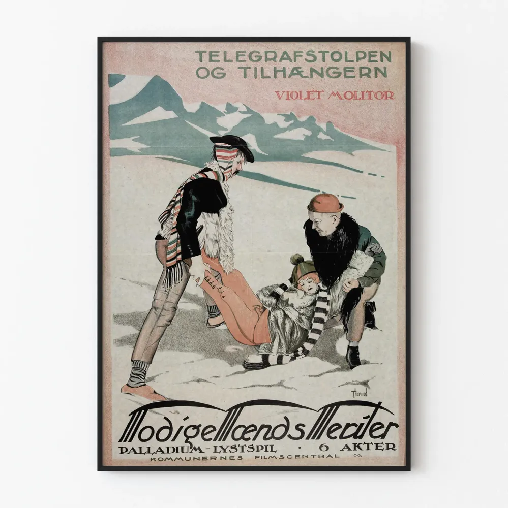 Vintagejuliste Modige Mænds Meriter - Retroseinäsdecoraatio Skandinaviassa
