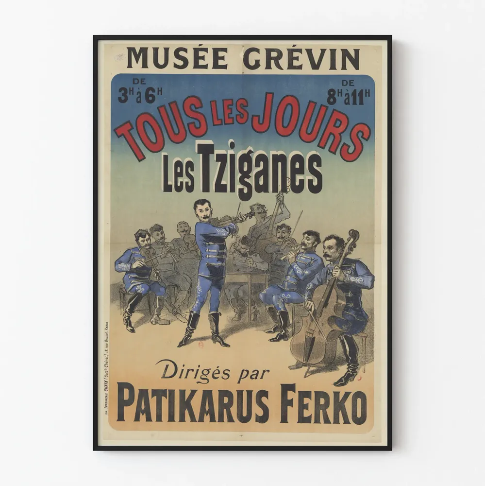 Vintagejuliste Musée Grévin Tziganit Patikarus Ferkon johdolla