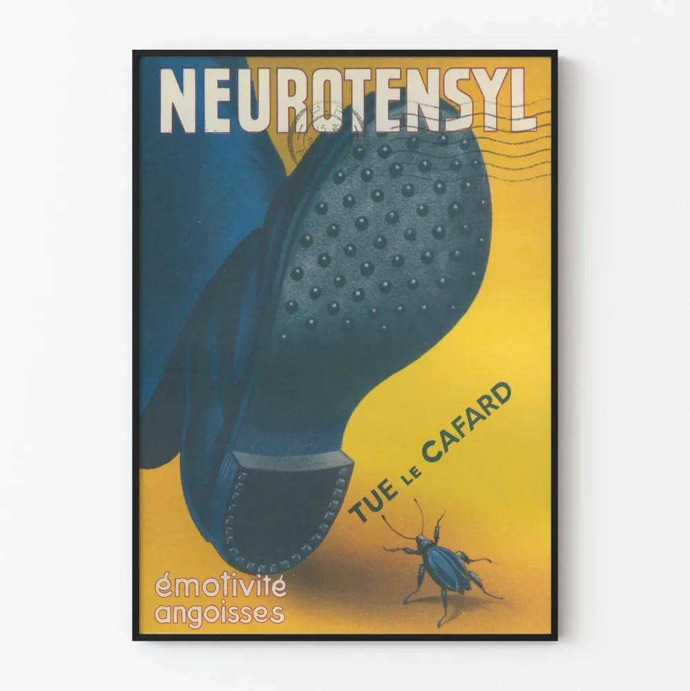 Vintagejuliste Neurotensyl - Retroseinän koriste
