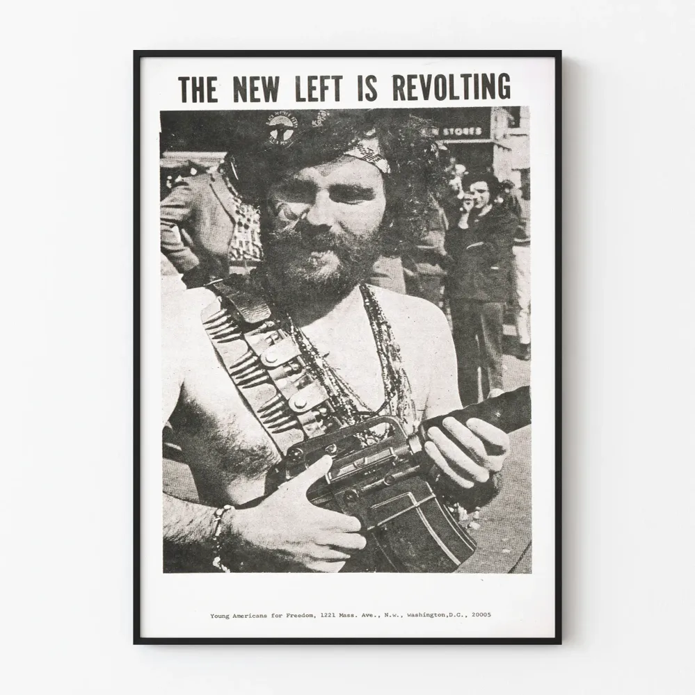 Vintagejuliste New Left Is Revolting seinäkoristelu