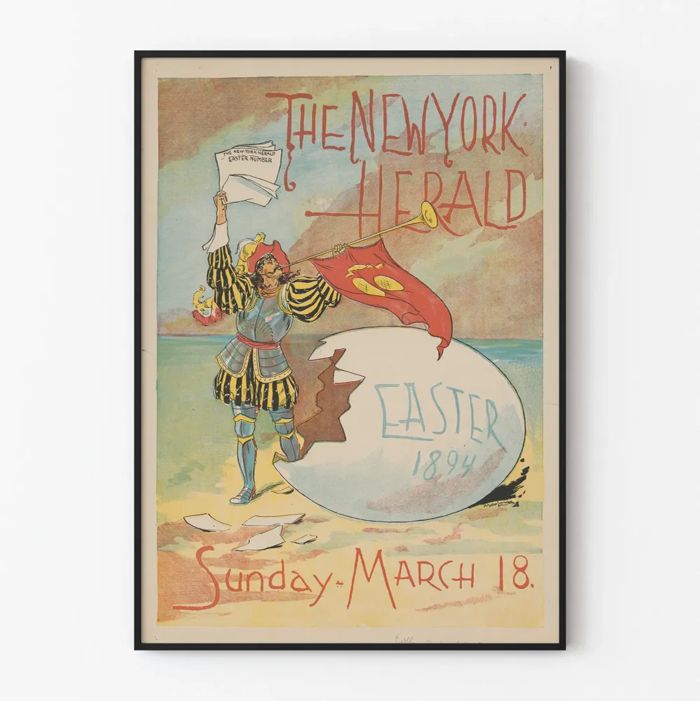 Vintagejuliste New York Herald pääsiäisnumero 1894