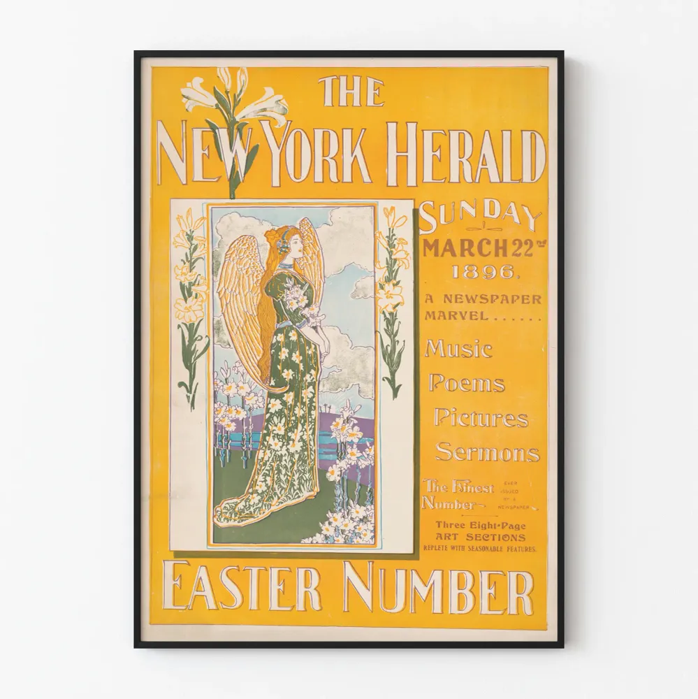 Vintagejuliste New York Herald - Pääsiäisnumero 1896