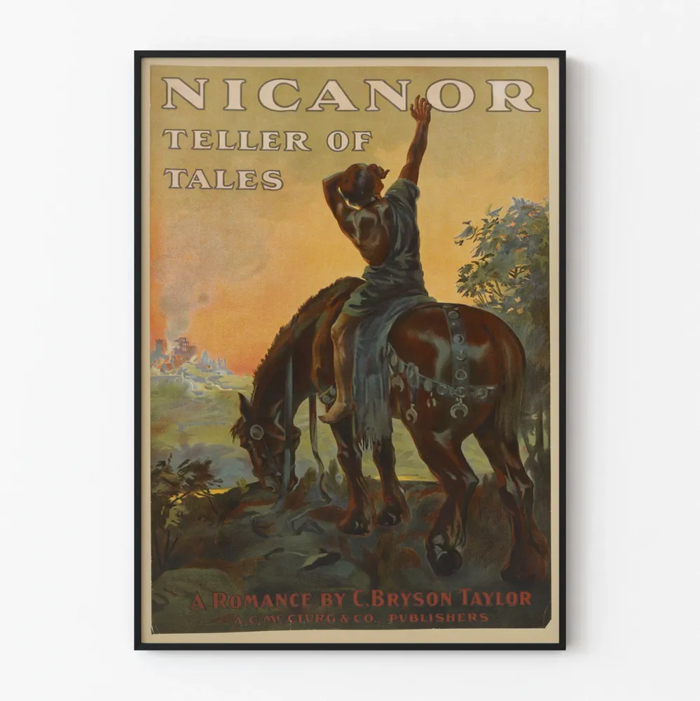 Vintagejuliste Nicanor Teller Tales - Romanttinen seinäkoristelu
