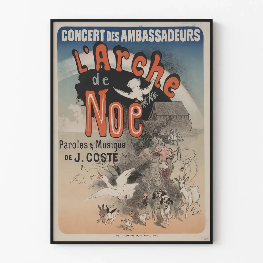 Vintagejuliste Nooan arkki – Lähettiläiden konsertti J. Costé