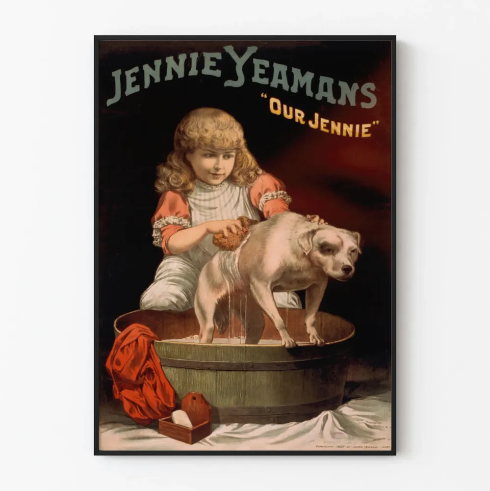 Vintagejuliste Our Jennie Jennie Yeamansilta - Lasten ja eläinten seinäkoriste