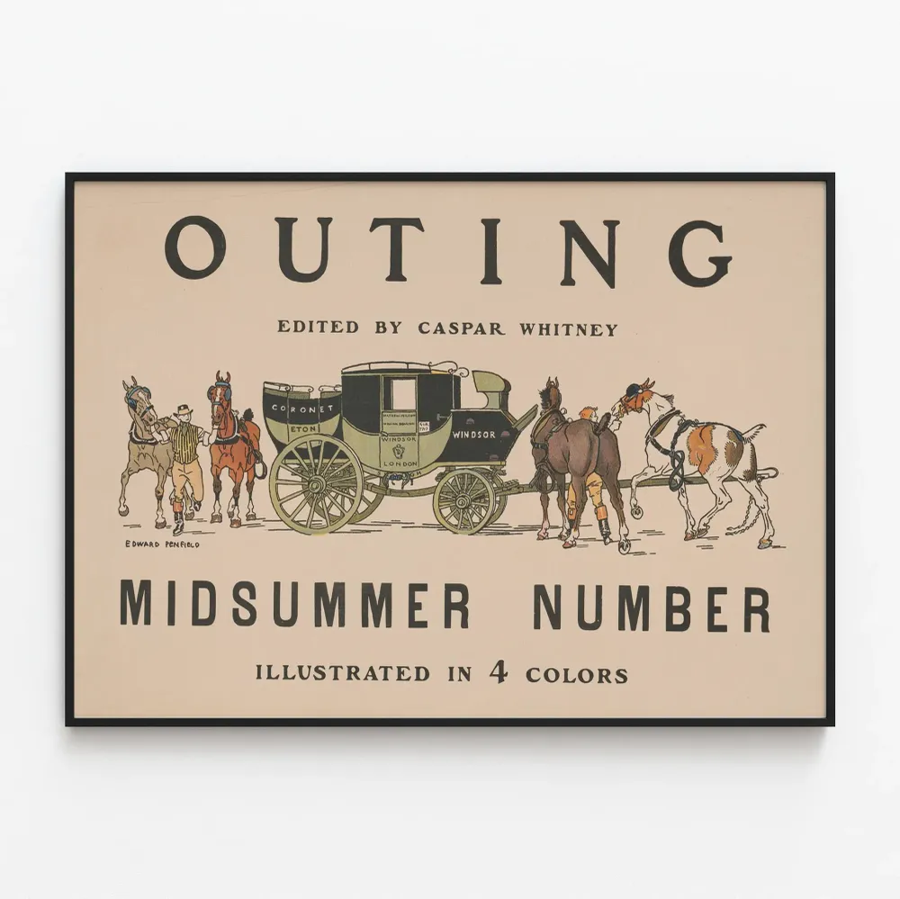 Vintagejuliste Outing Midsummer Number par Caspar Whitney